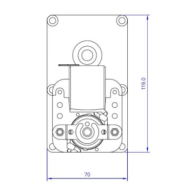 Pellet kályha hajtóműves motor Mellor FB1255, 4 ford./perc pelletkályhához Eco Spar és mások - Mellor