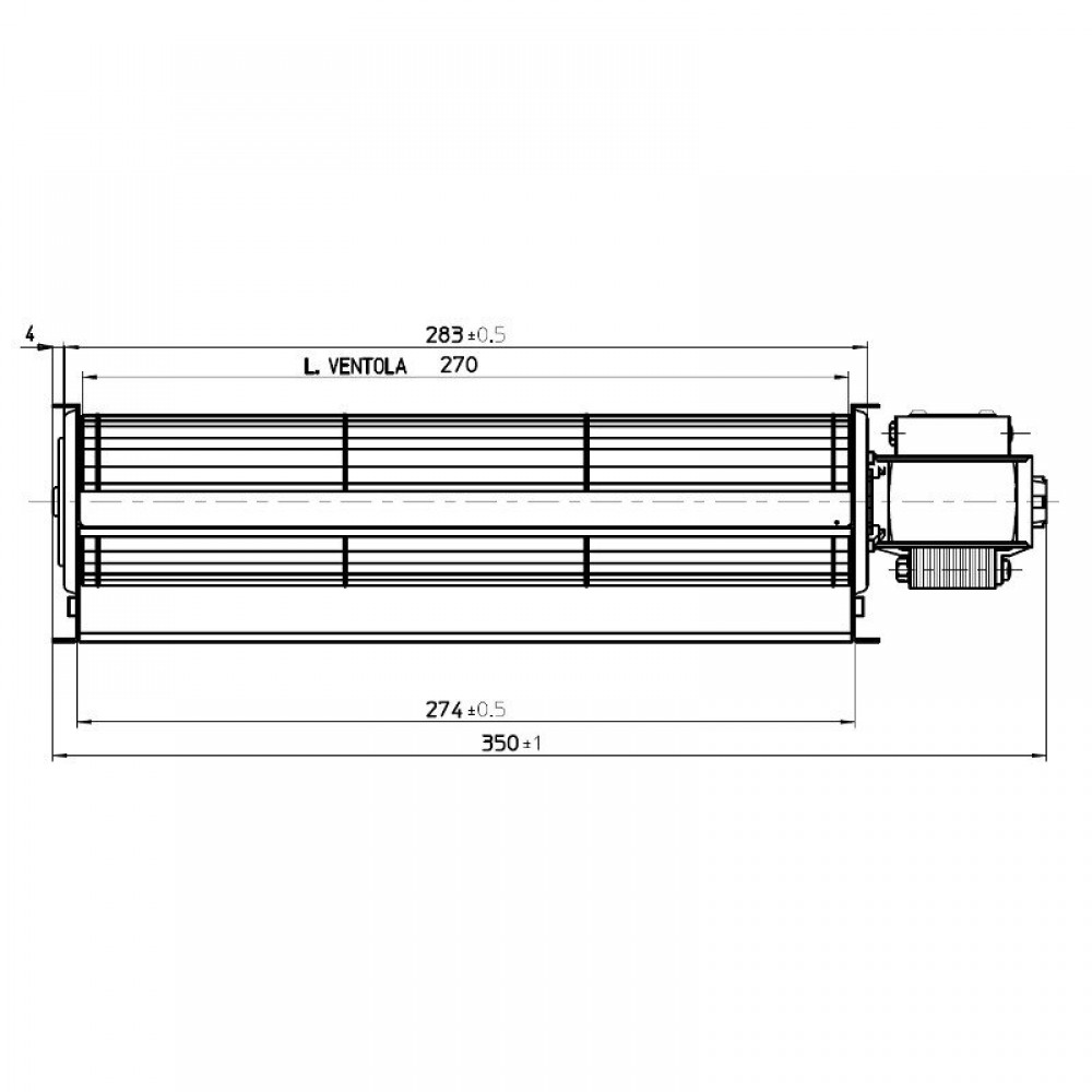 Fergas tangenciális ventilátor Superior pellethez és másokhoz Ø60 mm, áramlás 200 m³/h | Fúvók és ventilátorok | Pellet kályha alkatrészek |