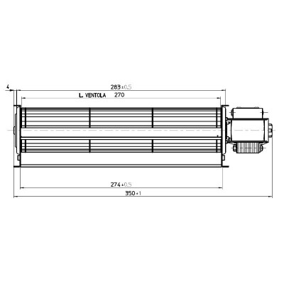 Fergas tangenciális ventilátor Superior pellethez és másokhoz Ø60 mm, áramlás 200 m³/h - Termék összehasonlítása