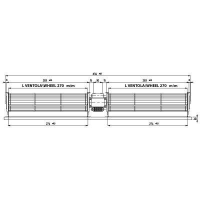 Fergas dupla keresztáramú ventilátor pellet kályhákhoz Edilkamin, Ecoteck, Ravelli és mások, Ø60 mm, áramlás 248 m³/h - Termék összehasonlítása