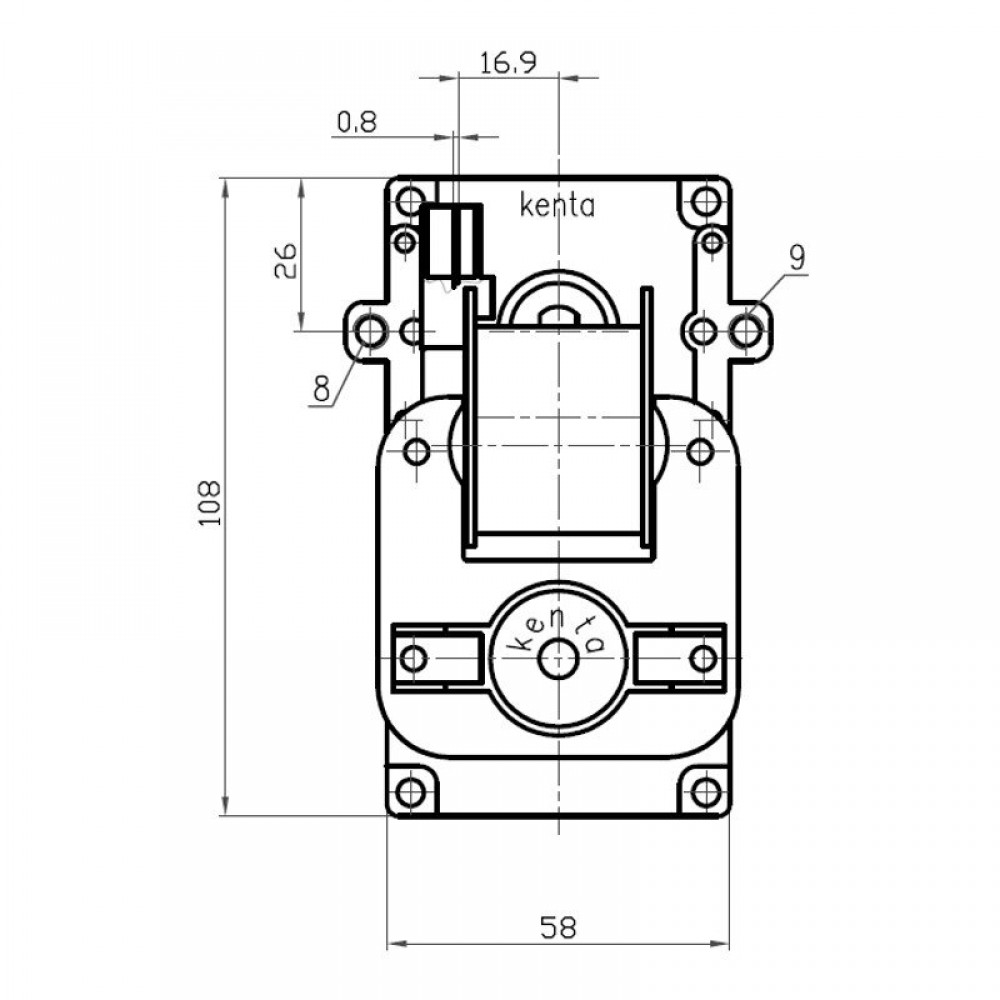 Üreges tengelyű pellet kályha hajtóműves motor Kenta K9117157, 5RPM pellet kályhához Cadel, Deville, Eurofiamma, Italflame, Karmek One, Puros, Qlima, Zibro, MG, Eurostek és mások | Pellet kályha hajtóműves motorok | Pellet kályha alkatrészek |