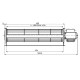 Tangenciális ventilátor Fergas pellet kályhákhoz Deville, Ø60 mm, áramlás 280 m³/h | Fúvók és ventilátorok | Pellet kályha alkatrészek |
