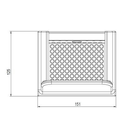 Öntöttvas pellet kályha égőedény Eco Spar Orion, 151X125 - Pellet kályha égőedény