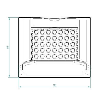 Öntöttvas pellet kályha égőedény, 118 x 99mm - Pellet kályha égőedény
