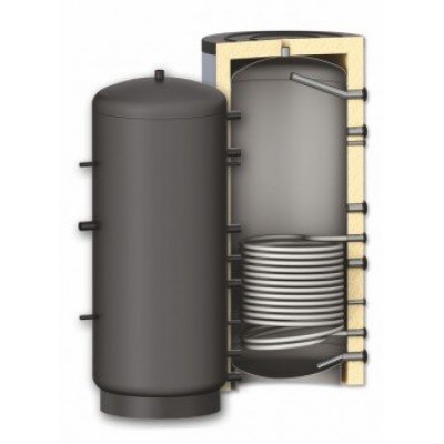 Buffer Tank Sunsystem, Model PR 2000, Capacity 2000L, One heat exchange coil, Industrial Vessel - Puffertartály