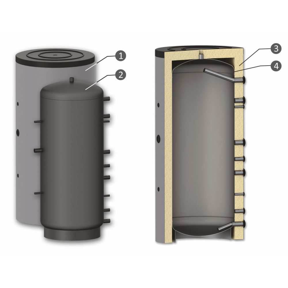 Buffer Tank Sunsystem, Model P 3000, Capacity 3000L, Industrial Vessel | Buffer Tanks Buffer Tank Sunsystem, Model P 3000, Capacity 3000L, Industrial Vessel | Buffer Tanks | DHW Cylinders & Buffers |