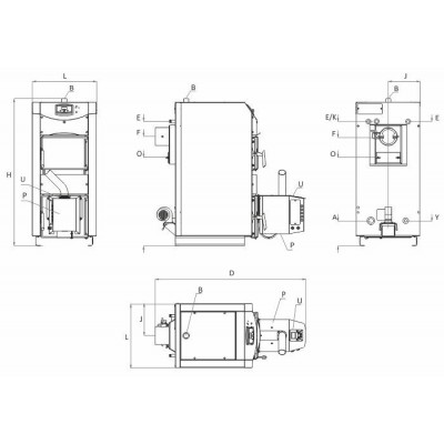 Pellet kazán BURNiT WBS AC Pellet 50 Active 70 - Pell 70, 65kW - Pellet kazán készletek
