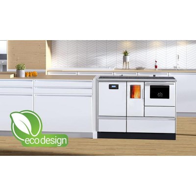 Vízteres pellet tűzhely Alfa Plam Alfa Term 20 Pellet Fehér, 20kW - Termék összehasonlítása