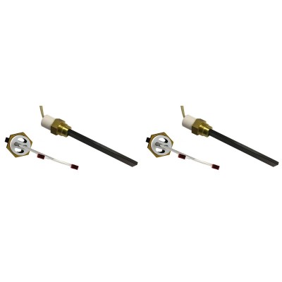 Kisfeszültségű pellet kályha gyújtó / ellenállás és mások Eco Spar, BURNiT, ComfortBilt, teljes hossz 123mm, 120W - 24V - x2 - Termék összehasonlítása