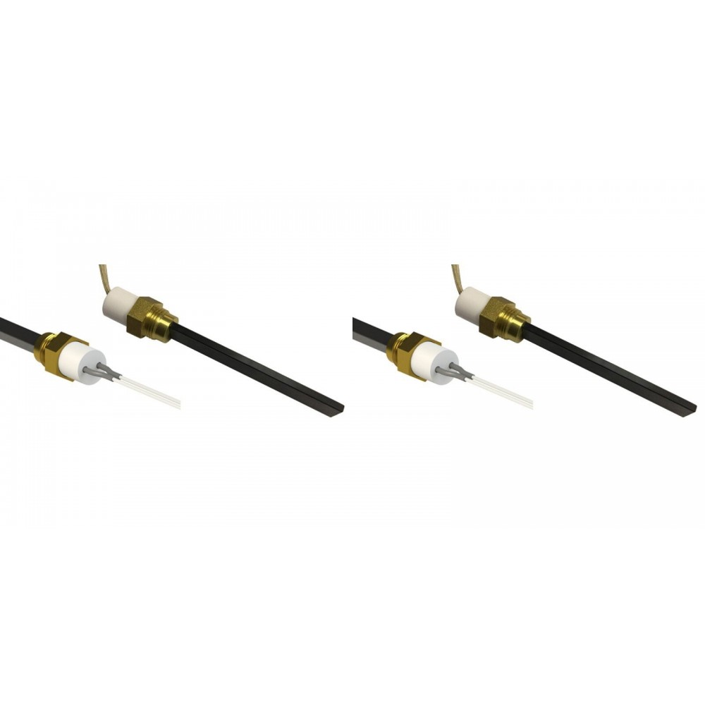 Kisfeszültségű pellet kályha gyújtó / ellenállás Eco Spar, BURNiT, Adler, AMG, Ecoteck és mások, teljes hossz 126mm, 120W - 24V - x2