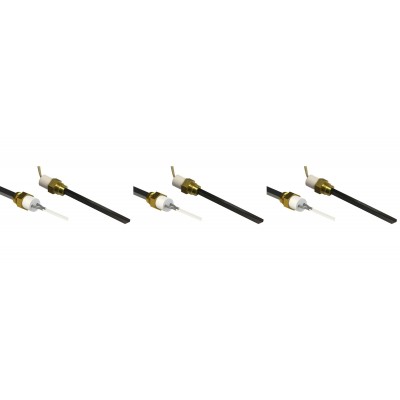 Pellet kályha gyújtó / ellenállás fekete kvarckristályos Karmek One, Balkan Energy, La Nordica és egyéb, teljes hossz 126mm, 300W - x3 - Pellet kályha gyújtók / ellenállások