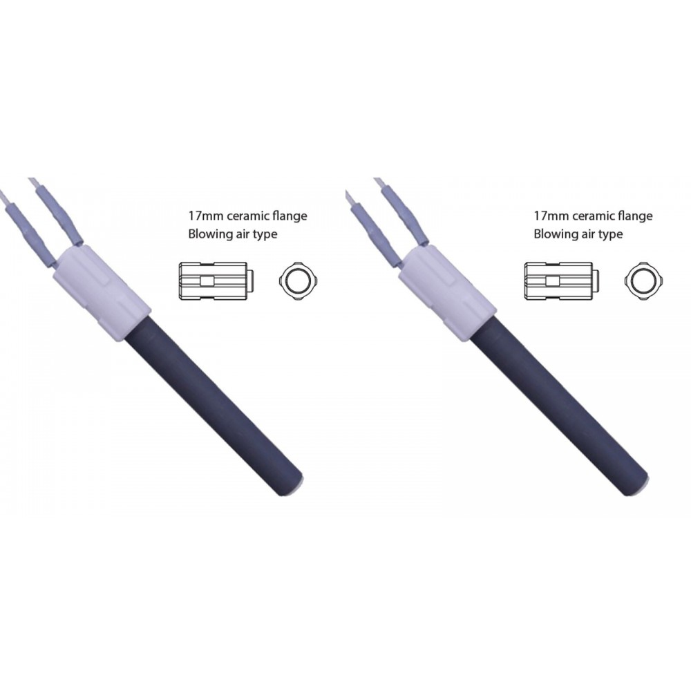 Kerámia pellet kályha gyújtó / ellenállás BURNiT, Palazzetti és egyéb, teljes hossz 113mm, 260W - x2